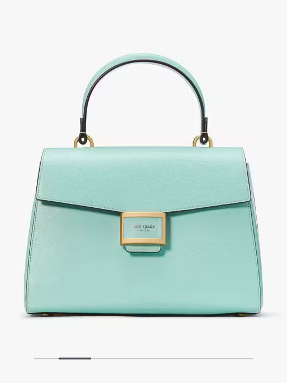 Kate Spade Katy Mint Green/Blue Leather Top-Handle Satchel